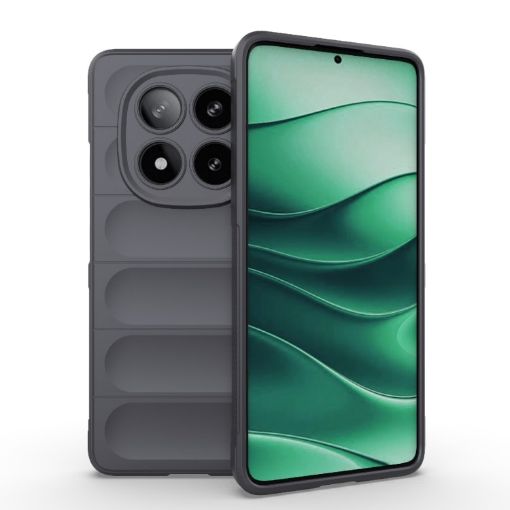 Redmi Note 14 Pro 5G Magic Shield TPU Flannel Case Dark Grey - 1