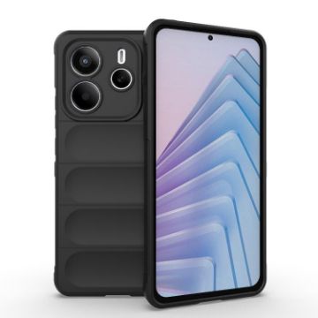 Redmi Note 14 5G Magic Shield TPU Flannel Case - Black - 1