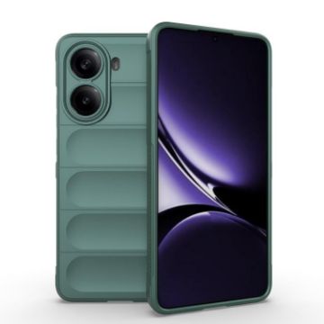 Redmi Turbo 4 Magic Shield TPU + Flannel Case - Dark Green - 1