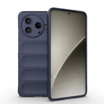 Redmi K80 5G/Poco F7 Pro Magic Shield TPU Flannel Case Dark Blue - 1
