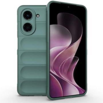 Redmi A5/Xiaomi Poco C71 Magic Shield TPU Flannel Case Dark Green - 1