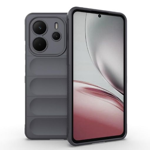 Redmi Note 14 4G EU Magic Shield TPU Flannel Case Dark Grey 164.84mm - 1
