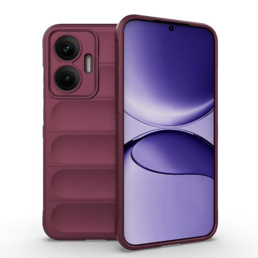 Redmi Turbo 4 Pro 5G Magic Shield TPU Flannel Case - Wine Red - 1