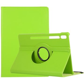 Samsung Galaxy Tab S7/S8 Litchi Texture 360 Rotating Leather Case Green - 1