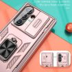 Samsung Galaxy Z Fold7 5G Case with Ring Stand - Rose Gold Hinge Cover - 4