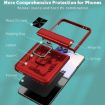 Samsung Galaxy Z Flip7 5G Case with Ring Stand, Sliding Window Hinge, Red - 2
