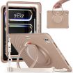 iPad Pro 13 2024 Case - Rotation Handle Holder Silicone Hybrid PC (Coffee) - 1