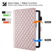Samsung Galaxy Tab A8 10.5 Rhombus Leather Case - Rose Gold - 4