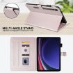 Samsung Galaxy Tab S10 FE+ Rhombus Lattice Leather Case Rose Gold - 3