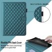 Samsung Galaxy Tab S10 FE+ Dark Green Rhombus Lattice Leather Case - 4