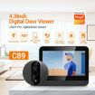 ESCAM C89 1080P Smart Digital Door Viewer, 4.3" Wide Angle & Night Vision - 3