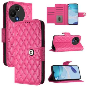 TCL 60 SE NxtPaper Flip Leather Phone Case with Lanyard - Rose Red - 1