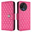 TCL 60 SE NxtPaper Flip Leather Phone Case with Lanyard - Rose Red - 2