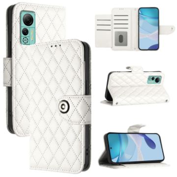 Ulefone Note 14 Flip Leather Phone Case with Lanyard - White - 1