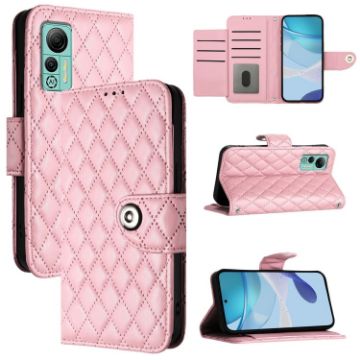Ulefone Note 14 Pink Flip Leather Phone Case with Lanyard - 1