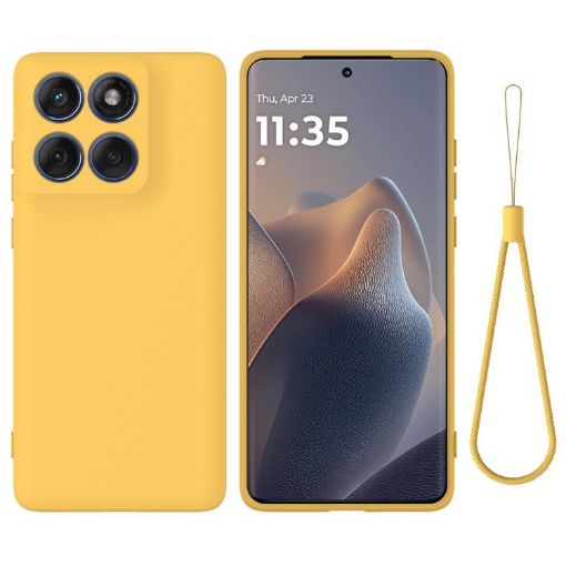 Motorola Edge 60 Fusion/Edge 60 Yellow Silicone Dropproof Phone Case - 1