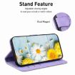 Redmi A5 4G 171.7mm Purple Lily Embossed Leather Phone Case - 6