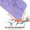 Redmi A5 4G 171.7mm Purple Lily Embossed Leather Phone Case - 7