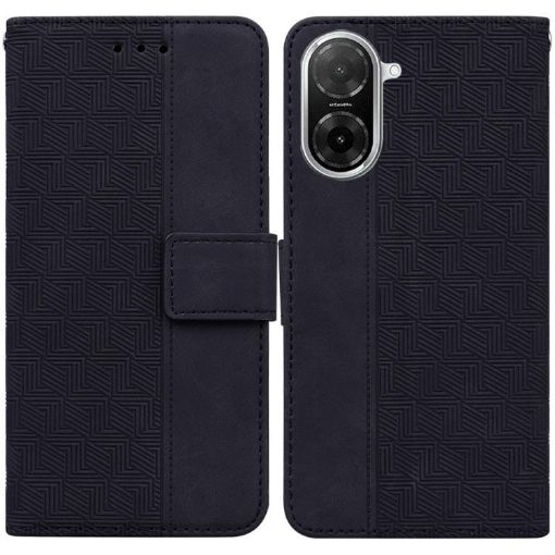 Redmi A5 4G Geometric Embossed Leather Phone Case Black 171.7mm - 1