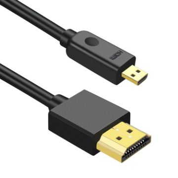 HDMI to Micro HDMI 4K UHD Cable, 18Gbps, 0.3m, Black - 1