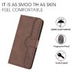 Redmi Turbo 4 Pro/Poco F7 Heart Pattern Leather Phone Case Brown - 5