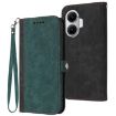 Redmi Turbo 4 Pro/Poco F7 Dark Green Leather Phone Case with Strap - 1