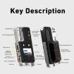 D6 2K Acoustic & Visual Distress Signal Cycling SOS Recorder Light Black - 3