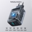 JOYROOM JR-TCF13 25W Dual USB & Type-C Charger, EU Plug, Black - 7