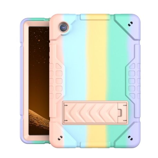 Samsung Galaxy Tab A8 Armor Holder Silicone Hybrid Case - Gradient Gold - 1
