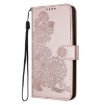 Redmi Turbo 4 Pro/Poco F7 Datura Flower Embossed Flip Case Rose Gold - 3
