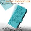 Realme Narzo 80/14 Pro 5G Embossed Rose RFID Leather Case Light Blue - 6