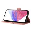 Realme Narzo 80/14 Pro 5G Pink Embossed Rose RFID Leather Case - 3