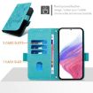 Realme 14x/V70/C75 5G Rose RFID Anti-theft Leather Case Light Blue - 4
