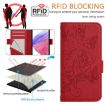 Ulefone Note 18 Ultra Red Embossed Rose RFID Leather Phone Case - 5