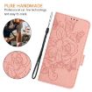 TCL 605/60 SE Pink Embossed Rose RFID Anti-theft Leather Phone Case - 7