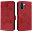 OnePlus Ace 5 Racing Red Leather Phone Case - RFID Anti-theft Rose Design - 2