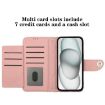 Vivo S30 Coral Pink Rhombic Texture Flip Leather Case with Lanyard - 4