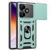 Xiaomi Poco F6 Case Mint Green Sliding Camera Cover TPU Hybrid PC - 1