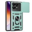 Xiaomi Poco F6 Pro Case Mint Green Sliding Camera Cover TPU Hybrid PC - 1