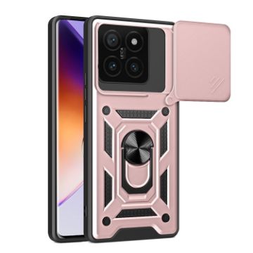 Xiaomi 14T 5G Phone Case Rose Gold - Sliding Camera Cover TPU Hybrid PC - 1