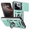 Xiaomi 15 Pro Mint Green TPU Hybrid PC Case with Sliding Camera Cover - 1