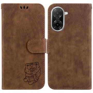 Redmi A5 4G Little Tiger Embossed Leather Phone Case Brown 171.7mm - 1