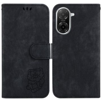 Redmi A5 4G Little Tiger Embossed Leather Phone Case Black 171.7mm - 1