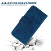 Redmi A5 4G Blue Butterfly Rose Embossed Leather Phone Case 171.7mm - 7