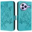 Xiaomi Civi 5 Pro 5G Light Blue Embossed Rose RFID Leather Case - 2