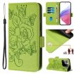 Xiaomi 15S Pro 5G Green Embossed Rose RFID Leather Phone Case - 1