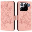 Xiaomi 15S Pro 5G Pink Embossed Rose RFID Leather Phone Case - 2