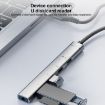 5 in 2 Multi-function HUB Adapter, USB-C/Type-C + 8 Pin, Grey - 6