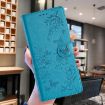 Ulefone Note 14 Blue Leather Phone Case - Butterflies & Flowers Design - 2