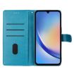 Ulefone Note 14 Blue Leather Phone Case - Butterflies & Flowers Design - 4